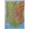 Nástěnné mapy IGN Alpy - údolí Rhony - plastická mapa 80 x 113 cm
