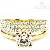Prsteny Adanito BRR0736G Zlatý se zirkony