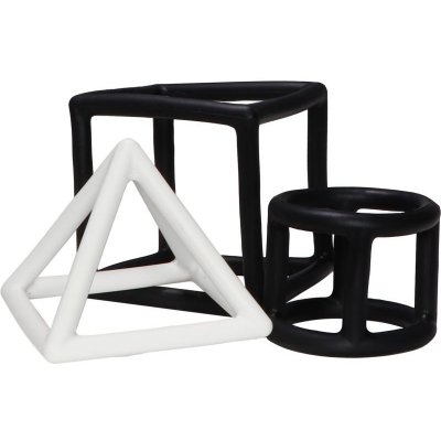 Label Label silikon kousátko Geometric Black & White – Zboží Dáma