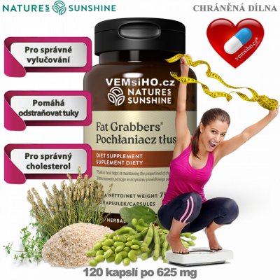Nature’s Sunshine Fat Grabbers 120 kapslí po 625 mg – Hledejceny.cz