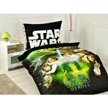 Jerry Fabrics Povlečení Star Wars green bavlna 140x200 70x90 od 626 Kč -  Heureka.cz