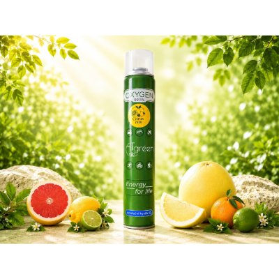 ATgreen Inhalační Kyslík O2 99,5 % - Citrus mix Bez masky – Hledejceny.cz