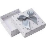 Šperky4U Krabička na soupravu šperků bílá, šedé puntíky KR0184-WH – Zboží Dáma