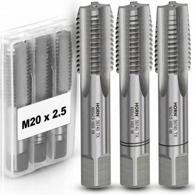 Závitník M20 HSS, sada 3 ks, závit M20x2,50 mm – Hledejceny.cz
