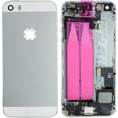 Kryt Apple iPhone 5S Zadní Housing s Malými Díly stříbrný – Zboží Mobilmania
