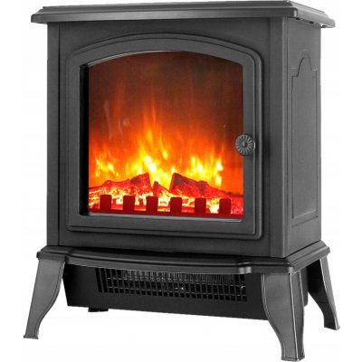 Anslut Volně stojící elektrický krb s topením 2000 W 36,5 x 46 x 23 cm černý – Zboží Dáma