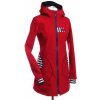 Dětský kabát BajaDesign softshellový kabát pro dívky červený námořnický