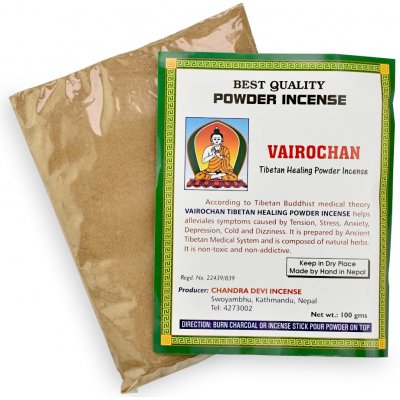 Nepál Tibetský vonný prášek Chandra Devi Vairochan 100 g – Sleviste.cz