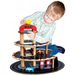 Bino Parkoviště dřevěné s výtahem 4 autíčka – Zboží Mobilmania