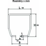 Radecco Vodící profily (6m) - Bez povrchové úpravy Rozměr: 94x85 mm (8 středních koleček) – Zbozi.Blesk.cz