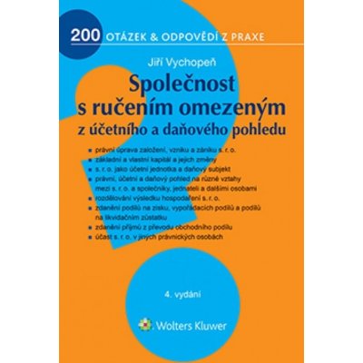 Společnost s ručením omezeným z účetního a daňového pohledu - Jiří Vychopeň – Hledejceny.cz