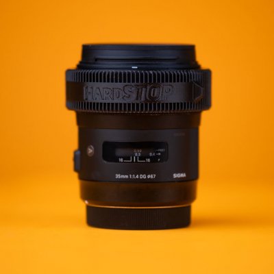 3DFocus ostřící HardSTOP kroužek na Sigma 35 mm DG F/1.4