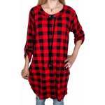 Dámská kostkovaná halenka ADELA Červená – Zboží Dáma