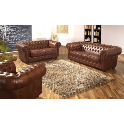 Askont Chesterfield Windsor 3+2+1 hnědá