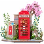 RoboTime 3D skládačka Zarážka na knihy Miniatura domečku Telefonní budka s knihami a květinami – Hledejceny.cz