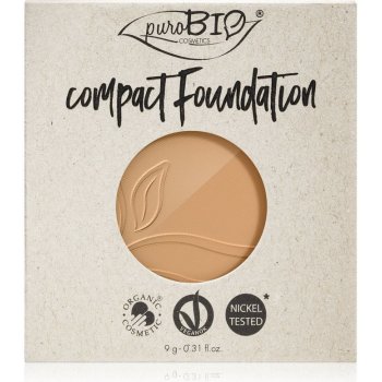 puroBIO Cosmetics Compact Foundation kompaktní pudrový make-up náhradní náplň SPF10 03 9 g
