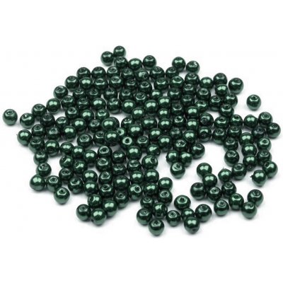 Skleněné voskové perly Ø4 mm Varianta: 59B zelená tmavá, Balení: 50 g – Zboží Dáma