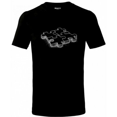 Puzzle skládačka tričko dětské bavlněné černá – Zboží Mobilmania