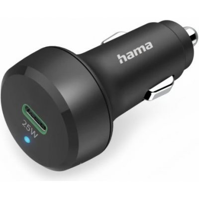 HAMA set: rychlá USB nabíječka do vozidla USB-C PD/QC 25 W + kabel USB C-C 1 m