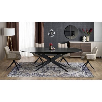 Halmar Rozkládací jídelní stůl SANDRO 180(240) x 100 černý – Sleviste.cz