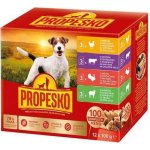 Propesko Adult kuře & hovězí & krůta & jehně 12 x 100 g – Sleviste.cz