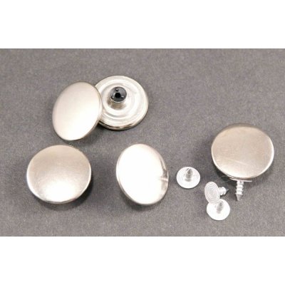 Narážecí knoflík - průměr 2 cm - stříbrná – Zboží Dáma