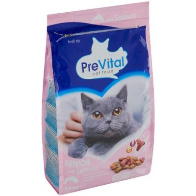 PreVital Senior kompletní krmivo pro dospělé kočky s lososem 1,4 kg