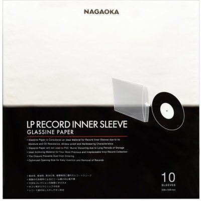 Nagaoka GLASSINE Paper LP Record Inner Sleeve: Vnitřní obal na LP z pergamenového papíru 10 ks – Zboží Živě