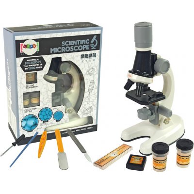 LEAN Toys Vzdělávací bílá sada dětský mikroskop