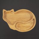 Amadea Dřevěná miska kočka masivní dřevo 21 cm
