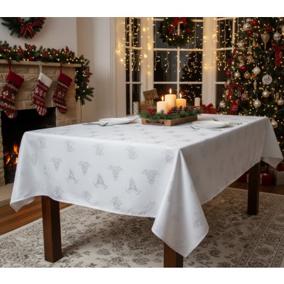 BBK Vánoční ubrus silver Deer bílá 130x180cm – Hledejceny.cz
