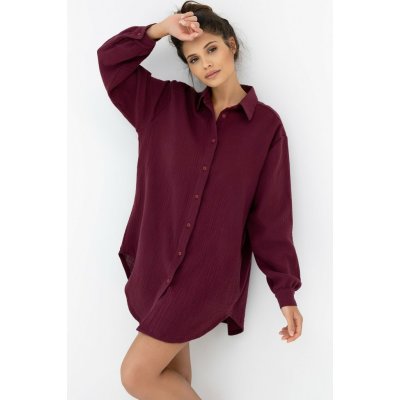 Sensis Ivory mušelín vínově-červená – Sleviste.cz