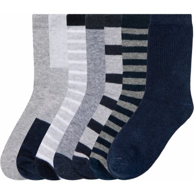 Pepperts Chlapecké ponožky, 7 párů navy modrá / šedá / bílá / žlutá