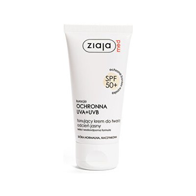Ziaja Tónovací krém pro normální pleť nebo rozšířené žilky SPF 50+ světlý Tinted Cream 50 ml – Zboží Mobilmania