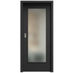 Sapeli Elegant Komfort M40 posuvné černá grafit 60 x 197 cm Satináto bílé – Hledejceny.cz