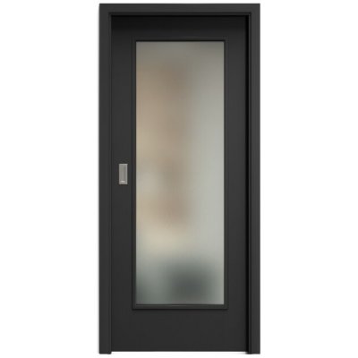 Sapeli Elegant Komfort M40 posuvné černá grafit 60 x 197 cm Satináto bílé – Hledejceny.cz