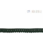 Krajka paličkovaná 15 mm tmavě zelená – Zboží Dáma