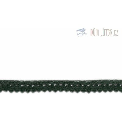 Krajka paličkovaná 15 mm tmavě zelená – Zboží Dáma