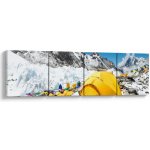 Obraz - Kempování v horách, Čtyřdílný 160x40 cm – Hledejceny.cz