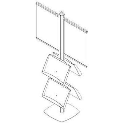 A-Z Reklama CZ Freestand stojan 2 x držák banneru 50 cm 4 x plechová kapsa na 8 x A4 – Zboží Mobilmania