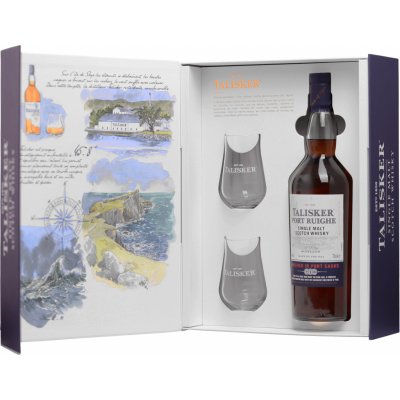 Talisker Port Ruighe 45,8% 0,7 l (dárkové balení 2 sklenice)