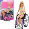 Panenka Barbie Barbie Modelka na invalidním vozíku v kostkovaném overalu