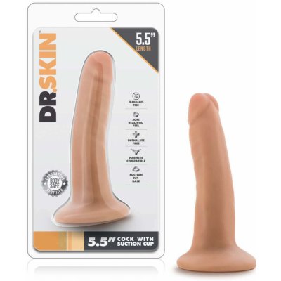 Dr. Skin 5,5 realistické dildo s přísavkou tělová barva 14 cm – Hledejceny.cz