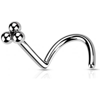 Šperky4U zahnutý piercing do nosu N0167-ST – Zboží Mobilmania