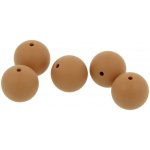 Natana silikonové korálky světle hnědé 19 mm 5 ks – Hledejceny.cz