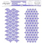 Šablona plastová 15x15 cm Duo japonská geometrie – Sleviste.cz