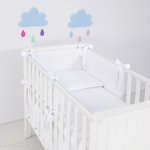 Mamo-Tato Mantinel s povlečením 3D sada bilá minky 120 x 90 cm – Zboží Dáma