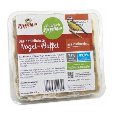 Pfiffikus Ptačí koláč s hmyzím tukem a hmyzem 300 g – Zboží Dáma