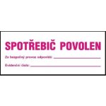 MAGG Spotřebič povolen za bezpečný provoz zodpovídá: - samolepka 210x80mm – Sleviste.cz