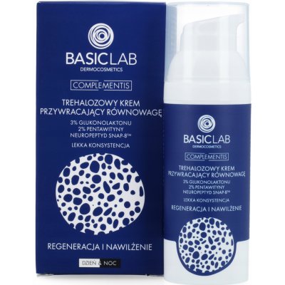 BasicLab vyrovnávající krém s trehalózou 3 % glukonolaktonu a 2 % Pentavitinu 50 ml – Zbozi.Blesk.cz
